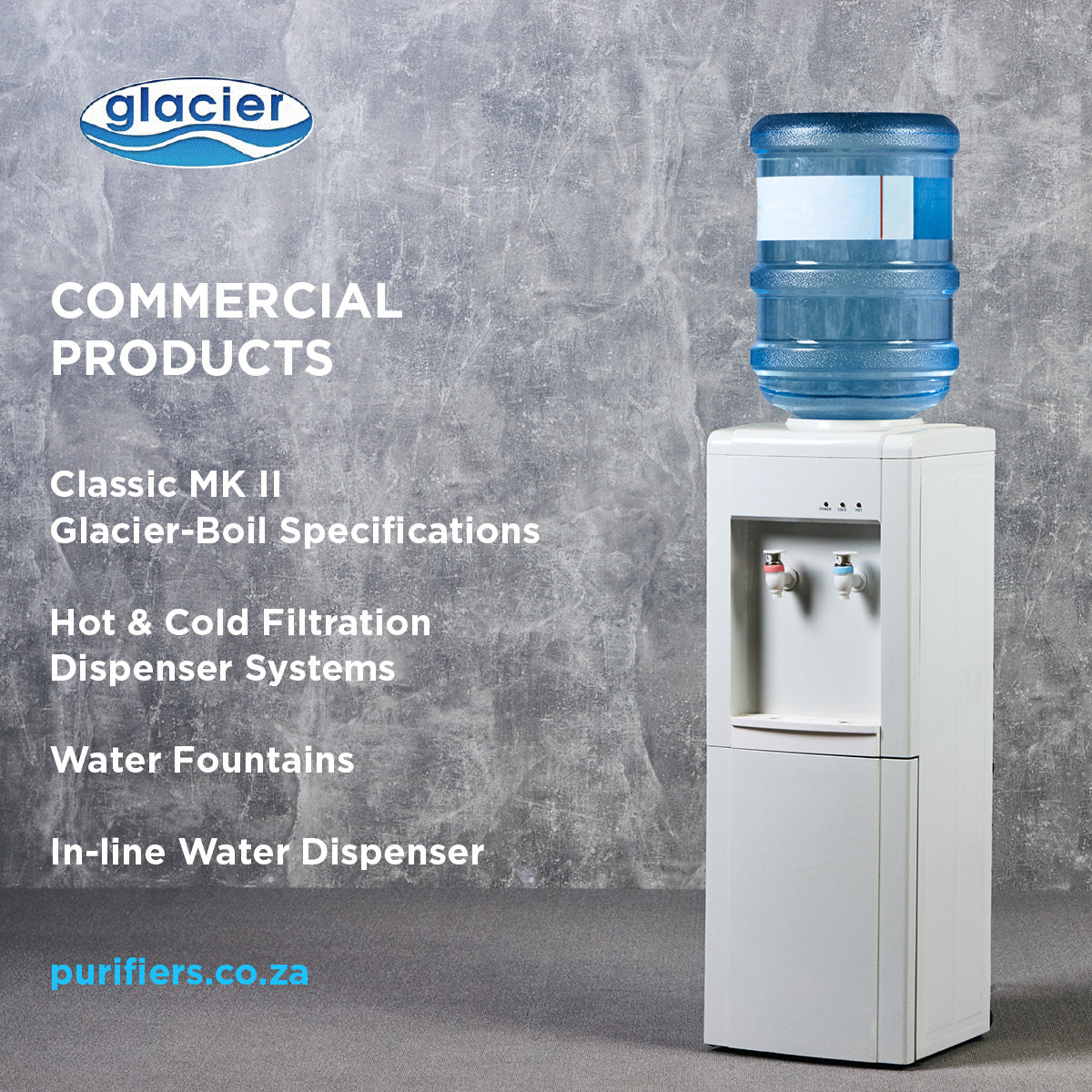 Glacier Floor-Standing Hot & Cold Water Dispensers – For Offices, Factories & Businesses