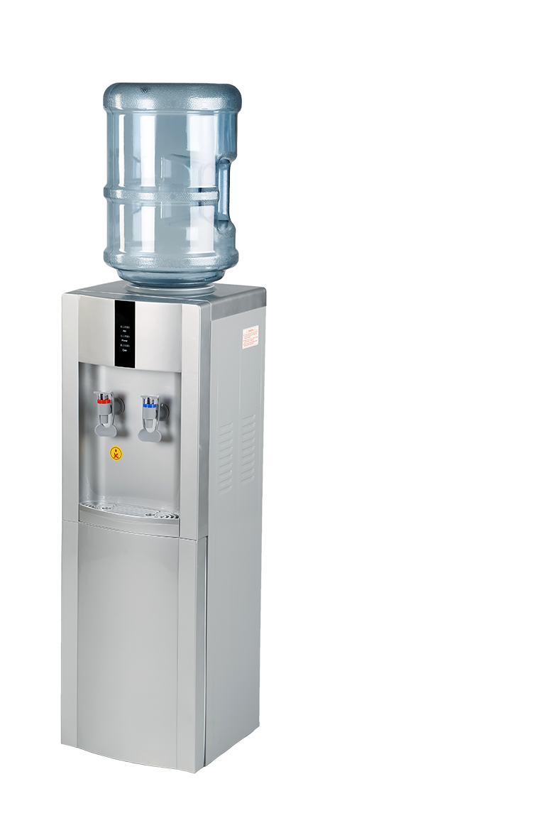 Hot & Cold Water Dispenser Silver + 20L Poly-Carbon Water Bottle