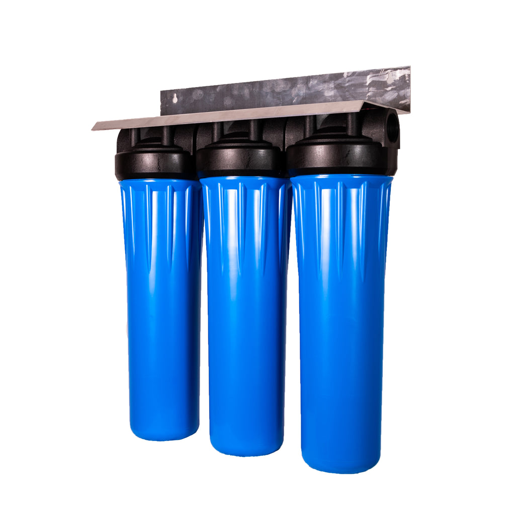 Triple Big Blue Water Purifier with Wall Bracket, Including 3 x ECO - range Filter Cartridges