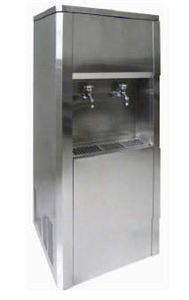 Industrial 80 Liter Per Hour Stainless Steel Water Fountain Unit with two Taps