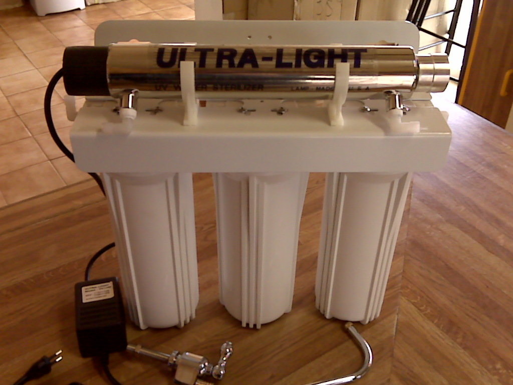 Triple Under Counter Water Purifier With UV Sterilizer System & Filter cartridges