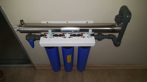 20" Slim - Water Purifier with UV System & ECO Range Filter Cartridges.